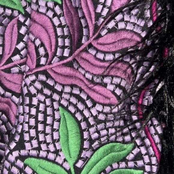 Free People Anna Sui Jacquard Faux Fur Jacket Size/L - Picture 7 of 9